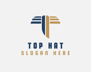 Aviation Pilot Letter T logo design