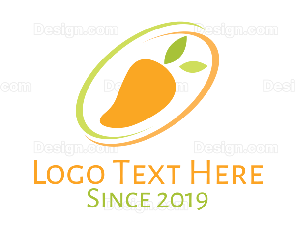 Mango Fruit Leaves Logo