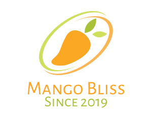 Mango Fruit Leaves logo design