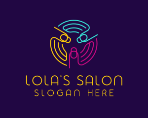 Colorful Nail Salon logo design