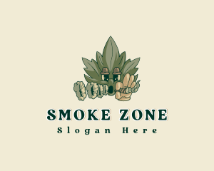 Weed Smoking Puff logo design