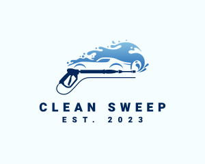 Car Pressure Washing Cleaning logo design