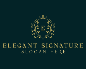 Elegant Floral Wedding logo design