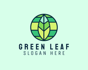 Natural Modern Leaf Globe  logo