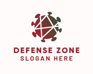 Virus Defense Protection  logo design