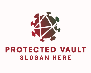 Virus Defense Protection  logo design