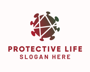 Virus Defense Protection  logo design