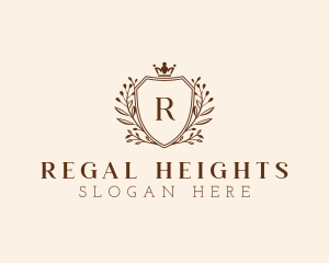 Wreath Royal Shield logo design