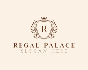 Wreath Royal Shield logo design