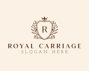 Wreath Royal Shield logo design