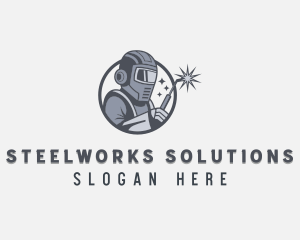 Fabrication Steelworks Welder  logo design