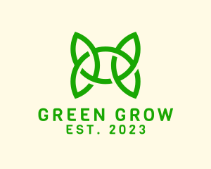 Green Natural Letter H  logo