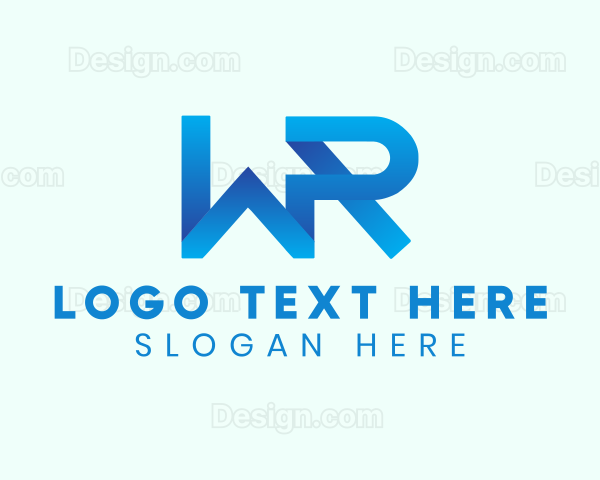 Professional Letter WR Monogram Logo