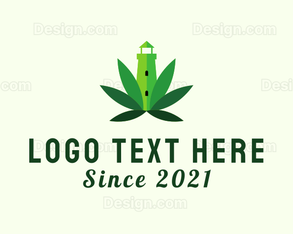 Lighthouse Marijuana  Herb Logo