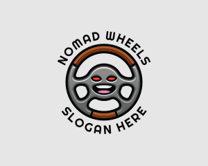 Auto Steering Wheel logo design