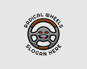 Auto Steering Wheel logo design