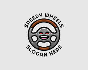 Auto Steering Wheel logo design