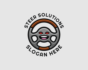 Auto Steering Wheel logo design