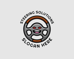 Auto Steering Wheel logo design