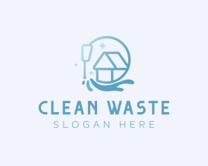 Water Splash Cleaning House logo design