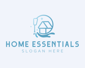 Water Splash Cleaning House logo design