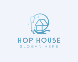 Water Splash Cleaning House logo design