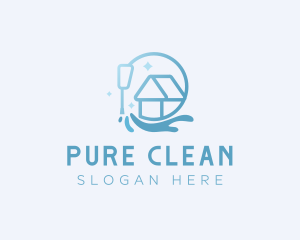 Water Splash Cleaning House logo design