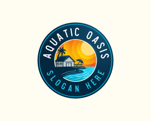 Ocean Beach Resort logo design