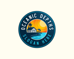 Ocean Beach Resort logo design