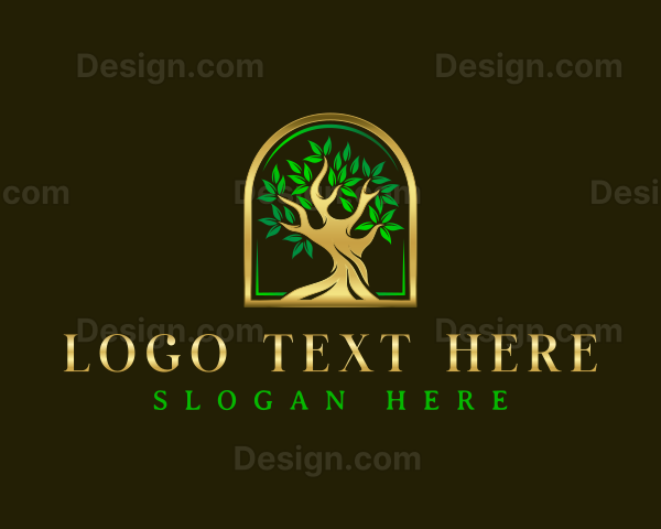 Wood Tree Plant Logo