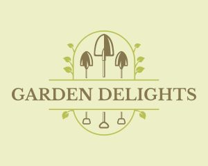 Shovel Landscaping Garden logo design