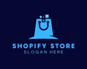 Digital Shopping Bag logo design