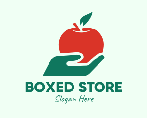 Hand Holding Apple  logo design