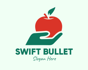 Hand Holding Apple  logo design