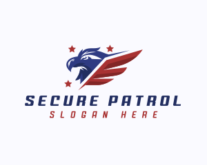 Patriotic Eagle Wing logo design