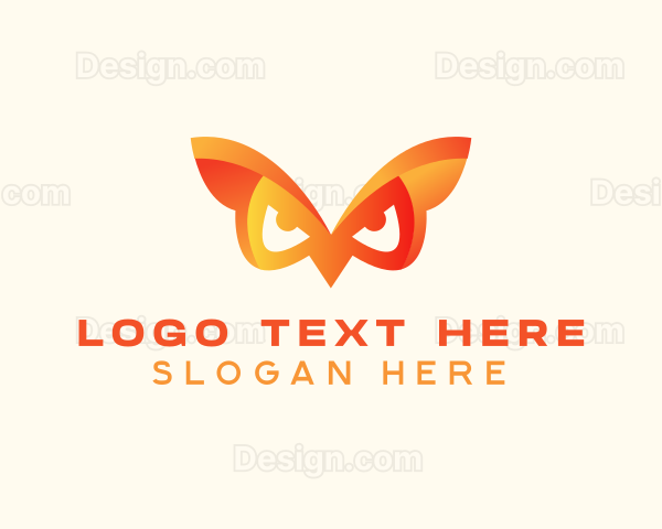 Gradient Owl Bird Logo