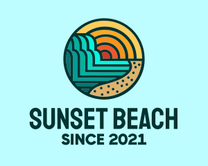 Tropical Beach Resort logo design