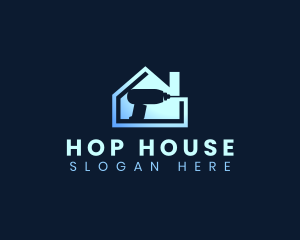 Drill House Construction logo design