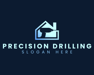 Drill House Construction logo design