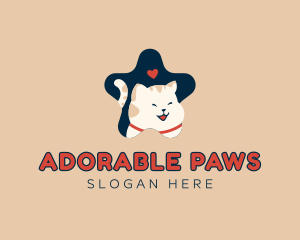 Happy Pet Cat logo design