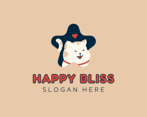 Happy Pet Cat logo design