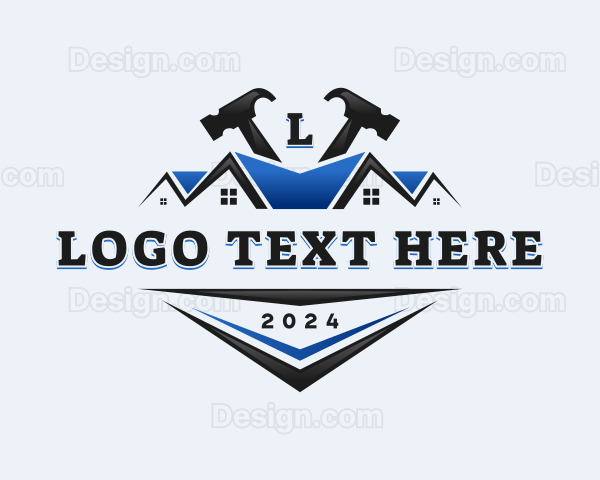 Roof Hammer Construction Logo