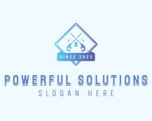 Pressure Washer Housekeeping logo design