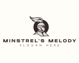 Medieval Knight Helmet logo design