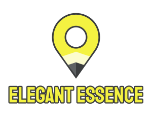 Pencil Location Place Pin logo design