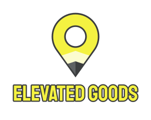 Pencil Location Place Pin logo design