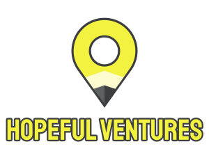 Pencil Location Place Pin logo