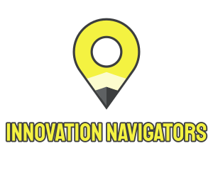 Pencil Location Place Pin logo design