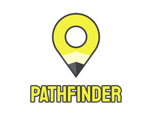 Pencil Location Place Pin logo