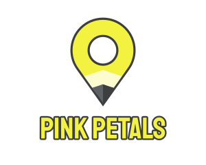 Pencil Location Place Pin logo design